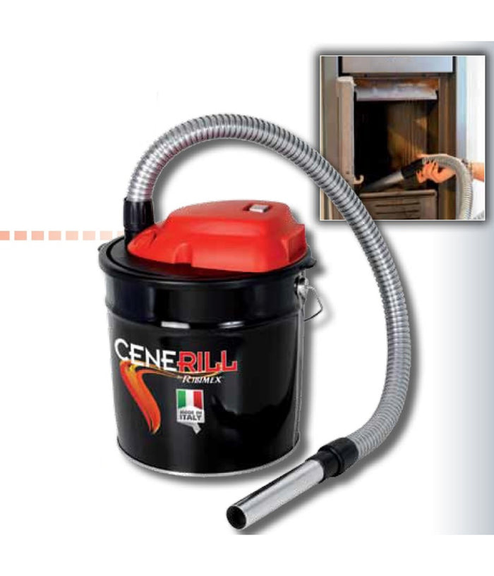 Aspiracenere Ribitech Minicen 1000w 18l Bidone Aspira Cenere Stufa A Pellet         