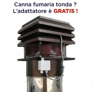 Aspiratore per camino con canna fumaria tonda 30 Cm Base - Tirafumo Tiracamino Aspirafumo Elettrico Barbecue Stufe Gemi