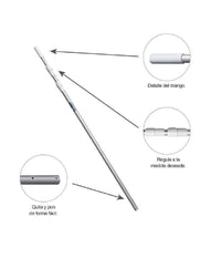 Asta Manico Telescopico Da 360 Cm In Allumino Per Retino Pulizia Piscina 42399         