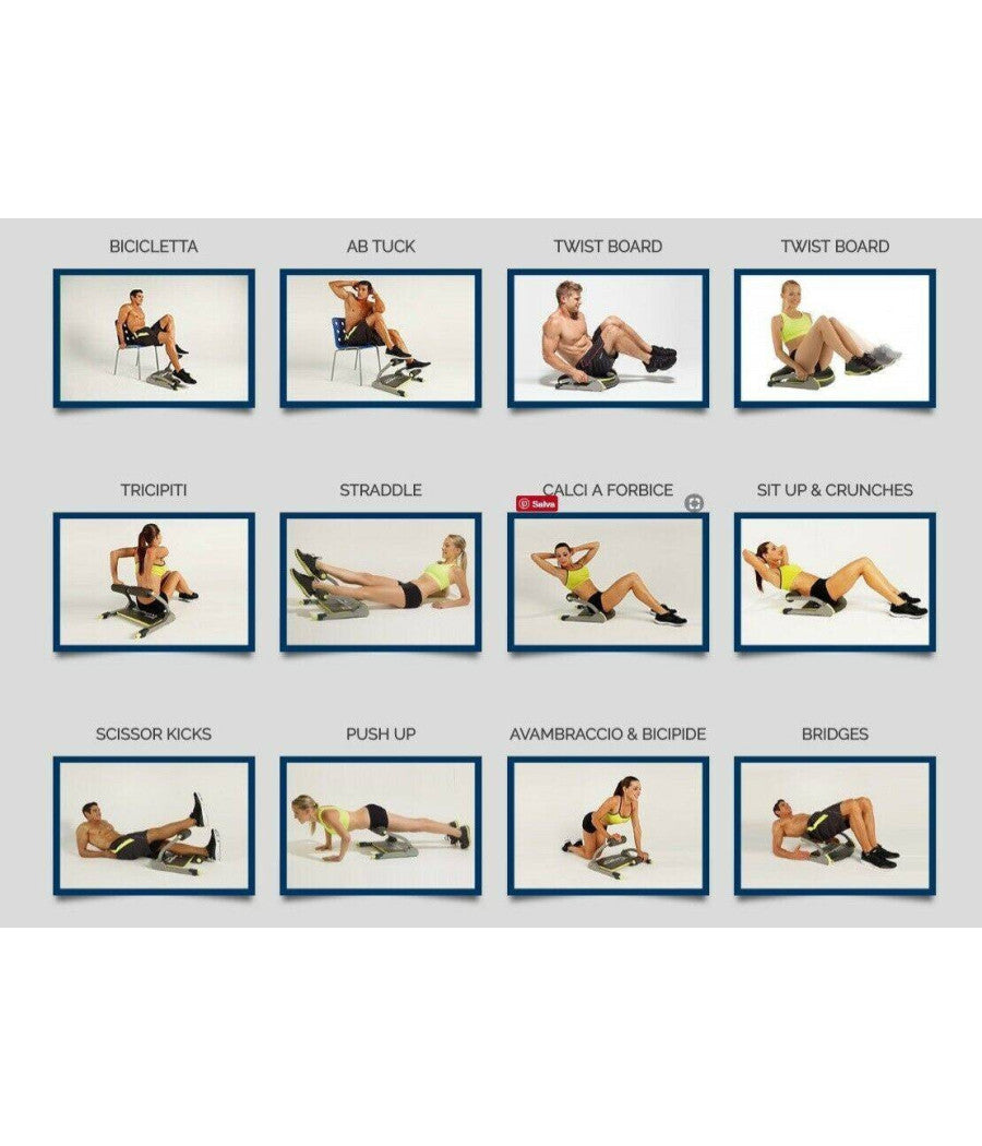 Attrezzo Multifunzione Allenamento Addominali Fitness Muscoli Esercizi Home Gym         