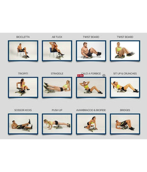 Attrezzo Multifunzione Allenamento Addominali Fitness Muscoli Esercizi Home Gym         