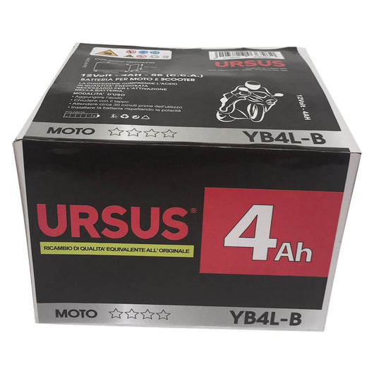 batteria per moto 'ursus' 3 ah - mm 120 x 70 x 92 6060534nlm