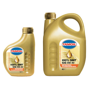 4pz olio motore per autovetture 'tamoil 100% sint' 5w40 - lt. 4 6060507nlm