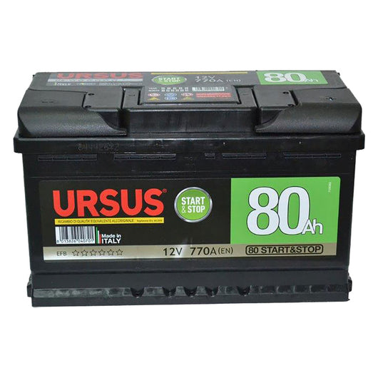 batteria per auto start & stop 'ursus' 80 ah - mm 313 x 175 x 190 6060878nlm