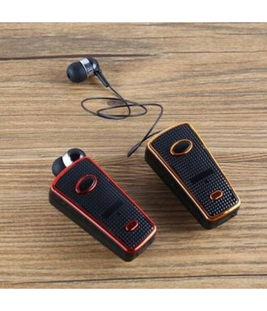 Auricolare Bluetooth Clip-on Akz-q3 Cavo Retrattile Cuffia Smartphone         