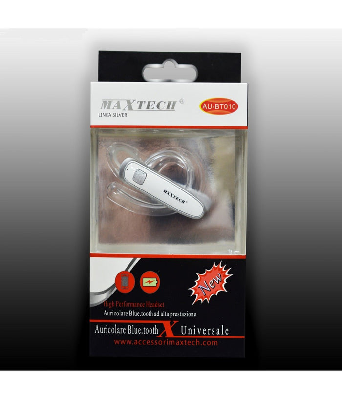 Auricolare Bluetooth Maxtech Au-bt010 Universale Cuffia Per Smartphone Versione 4.2         