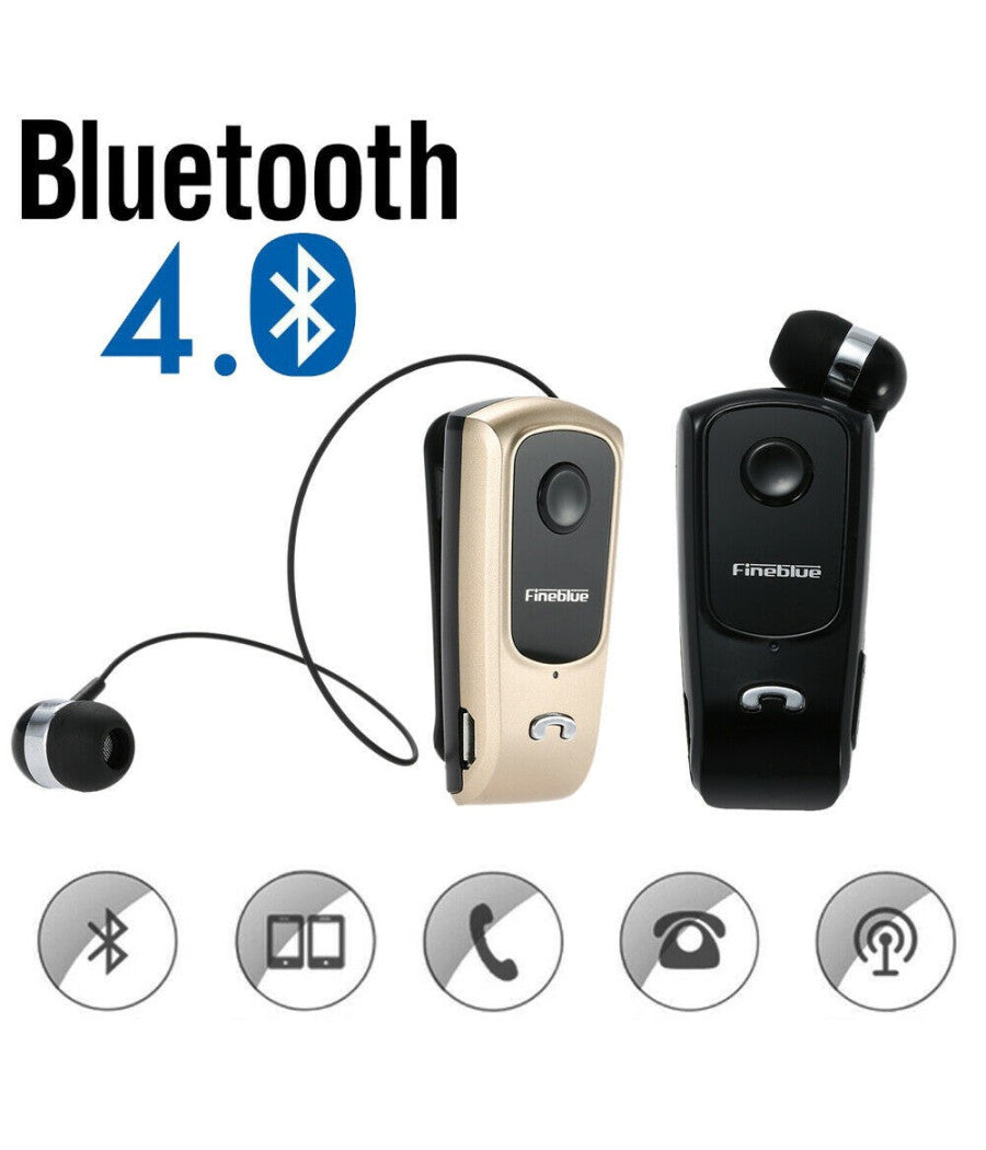 Auricolare Con Cuffia Retrattile Retraibile Clip Fineblue F920 Per Smartphone         