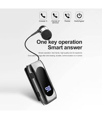 Auricolare In-ear Wireless Bt5.2 Retrattile Vivavoce Clip Stereo Con Microfono K55         