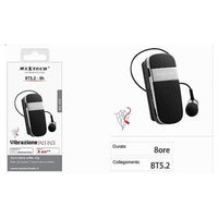 Auricolare Retrattile Roller Clip Bluetooth Bt5.2 8ore Vibrazione Smartphone K53         