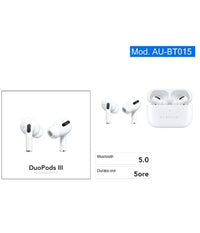 Auricolari Bluetooth Cuffie Duo Pods Iii Bt5.0 Senza Fili Smartphone Au-bt015         