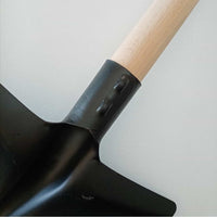 Australian badile in acciaio nero con manico in legno da 140cm