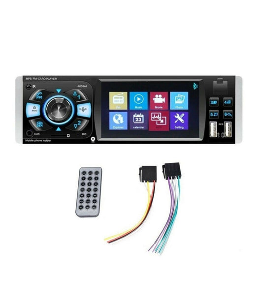 Autoradio 1 Din Display Tft 4.1" Stereo 45wx4 Bluetooth Usb Aux Mp3 Media 4051ai         