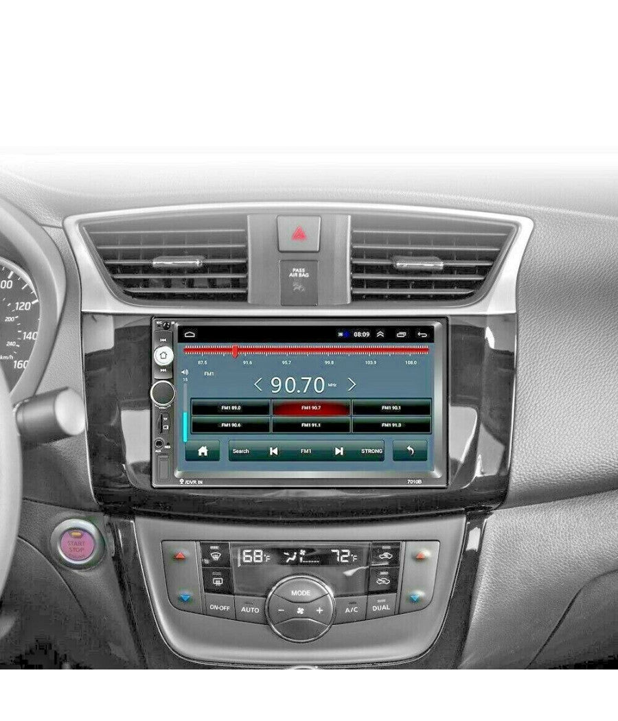 Autoradio 7" Pollici 2 Din Touch Screen Stereo Bluetooth Aux Usb Fm Tf Ec-7020         