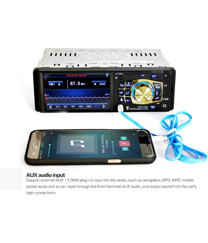 Autoradio Auto Mp5 Player Telecamera Bluetooth Radio Audio Video Tf Usb 4032b         