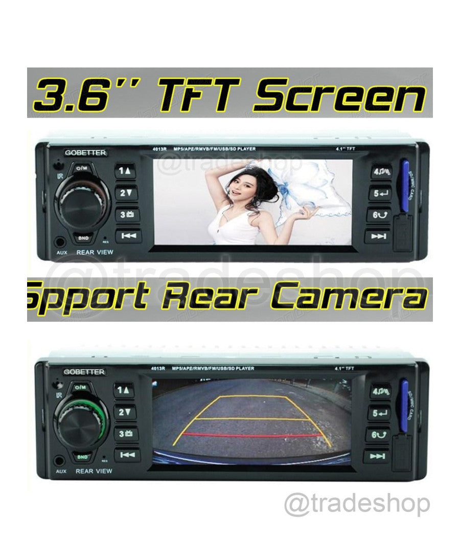 Autoradio Display Lcd 3.6" Hd Usb Sd Audio Mp5-3310r Per Telecamera Retromarcia         