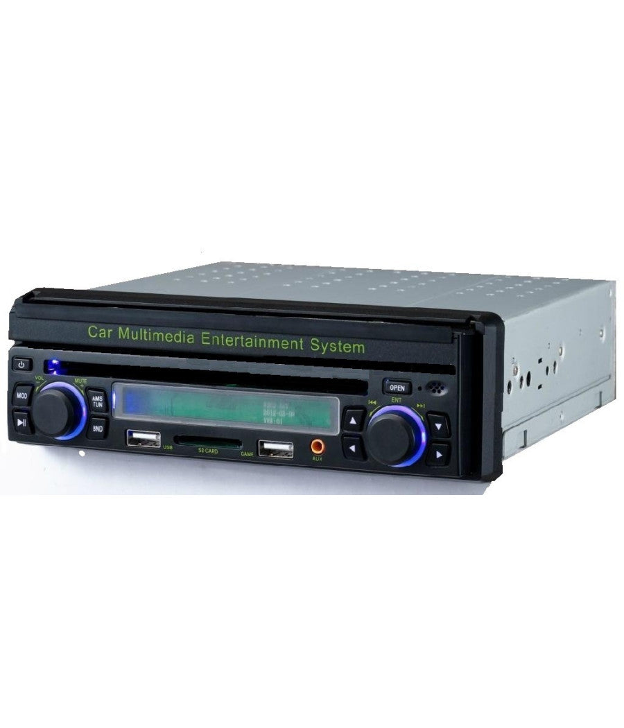 Autoradio Dvd Stereo 1 Din Display Scomparsa 7.5 Radio Mp3 Aux Usb Sd Av         