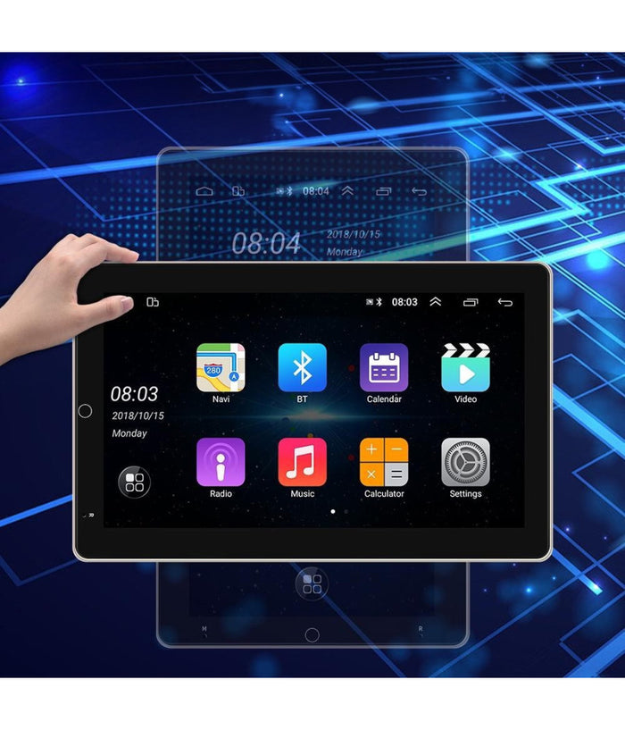 Autoradio Girevole Android 10" Radio Mp5 Player Bluetooth Wifi Gps Mirror Link         