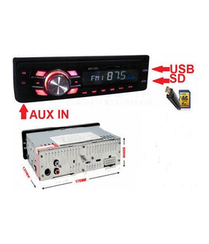 Autoradio Stereo Per Auto Lettore Mp3 Usb Sd Aux Con Frontalino Estraibile 1203         