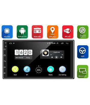 Autoradio Universale 7" Android 10 2gb Ram 32gb Rom Ctc-7801 Bluetooth Wifi Gps         