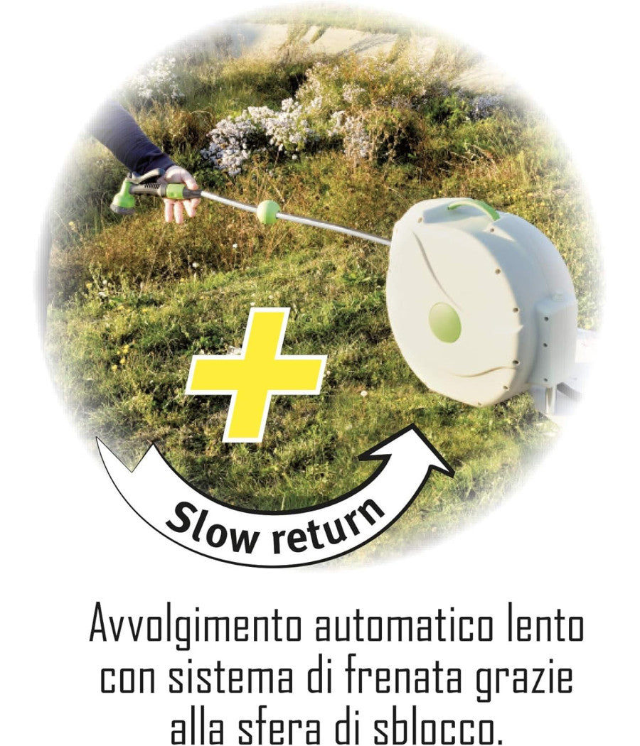 Avvolgitubo Automatico Acqua 30 Metri Ribimex Prd32p Con Fissaggio A Parete         