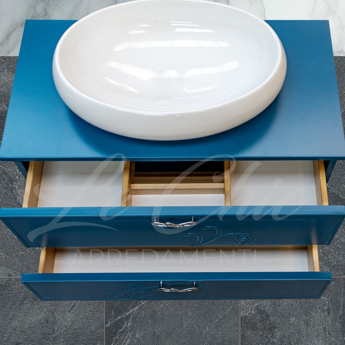 Mobile bagno moderno blu - 90 CM