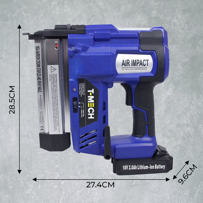 Pistola Sparachiodi Graffettatrice Pneumatica 2 in 1 18V Senza Fili con Batteria