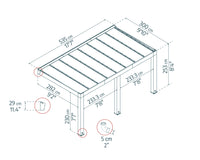 Pergola Helsinki 3X4.7 m Pergola in legno di cedro