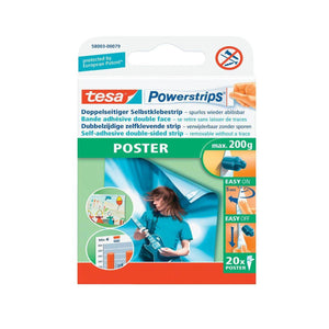 Tesa powerstrips strisce per poster bianche 58303-00000