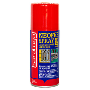 NEOFER SPRAY CONVERTITORE DI RUGGINE 150ml VERNICIABILE DOPO 15min SARATOGA 54007002