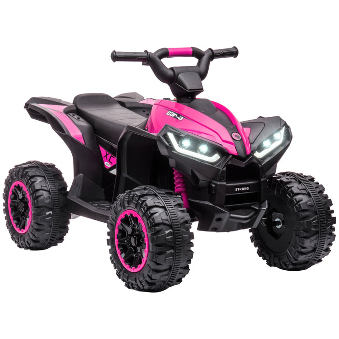 Quad Elettrico per Bambini 12V 2 Velocità Fari LED Rosa