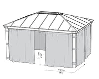 Set Di Tende Per Gazebo Dallas 3.6X5 m