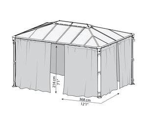 Rete Antizanzarae Per Gazebo Palermo E Milano 3.7X2.2 m