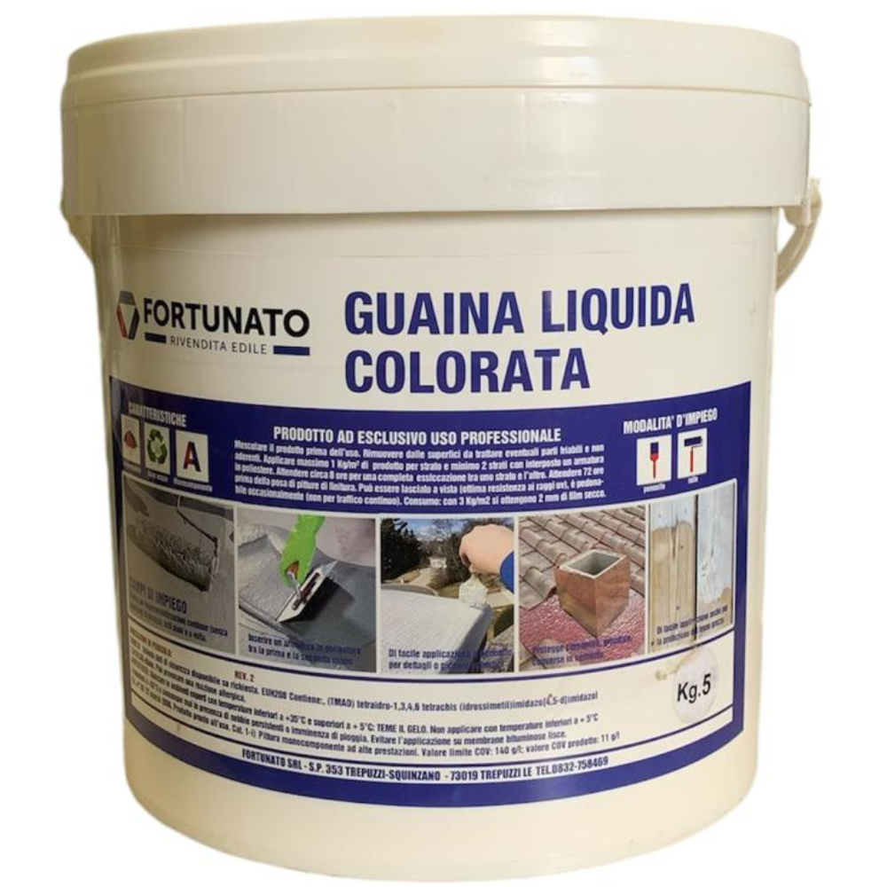 Guaina liquida impermeabilizzazione protezione riparazione balcone tetto rossa *** peso 18 kg, confezione 1