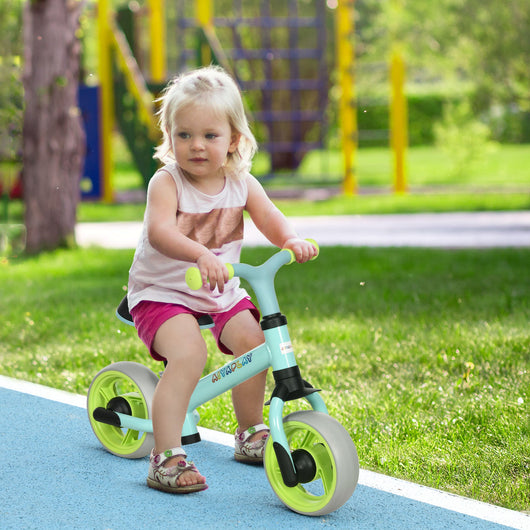 Bicicletta Pedagogica per Bambini Senza Pedali 66,5x34x47 cm in Acciaio PP PU e TPR Turchese