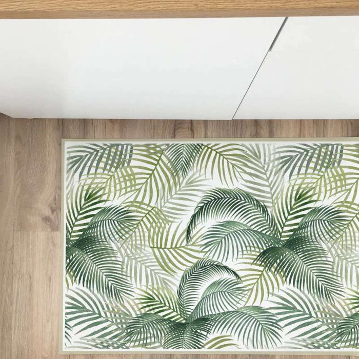 Tappeto in vinile Tropical Acquerello verde 48x98 cm Decochic