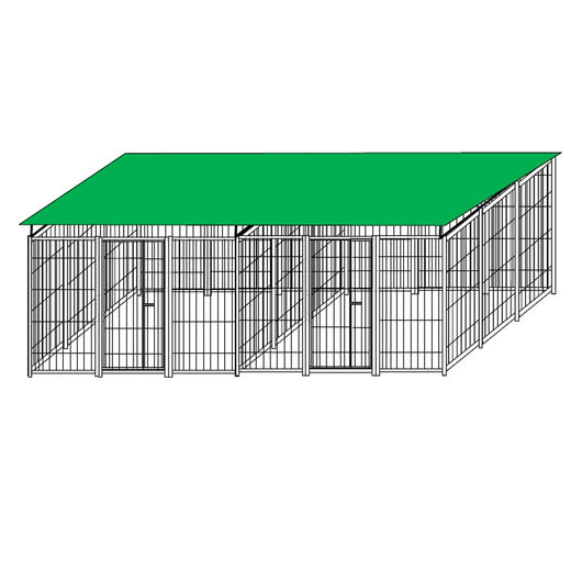 2 box uniti per cani da esterno copertura zincato a caldo ciascuno da 300x300xh180 cm