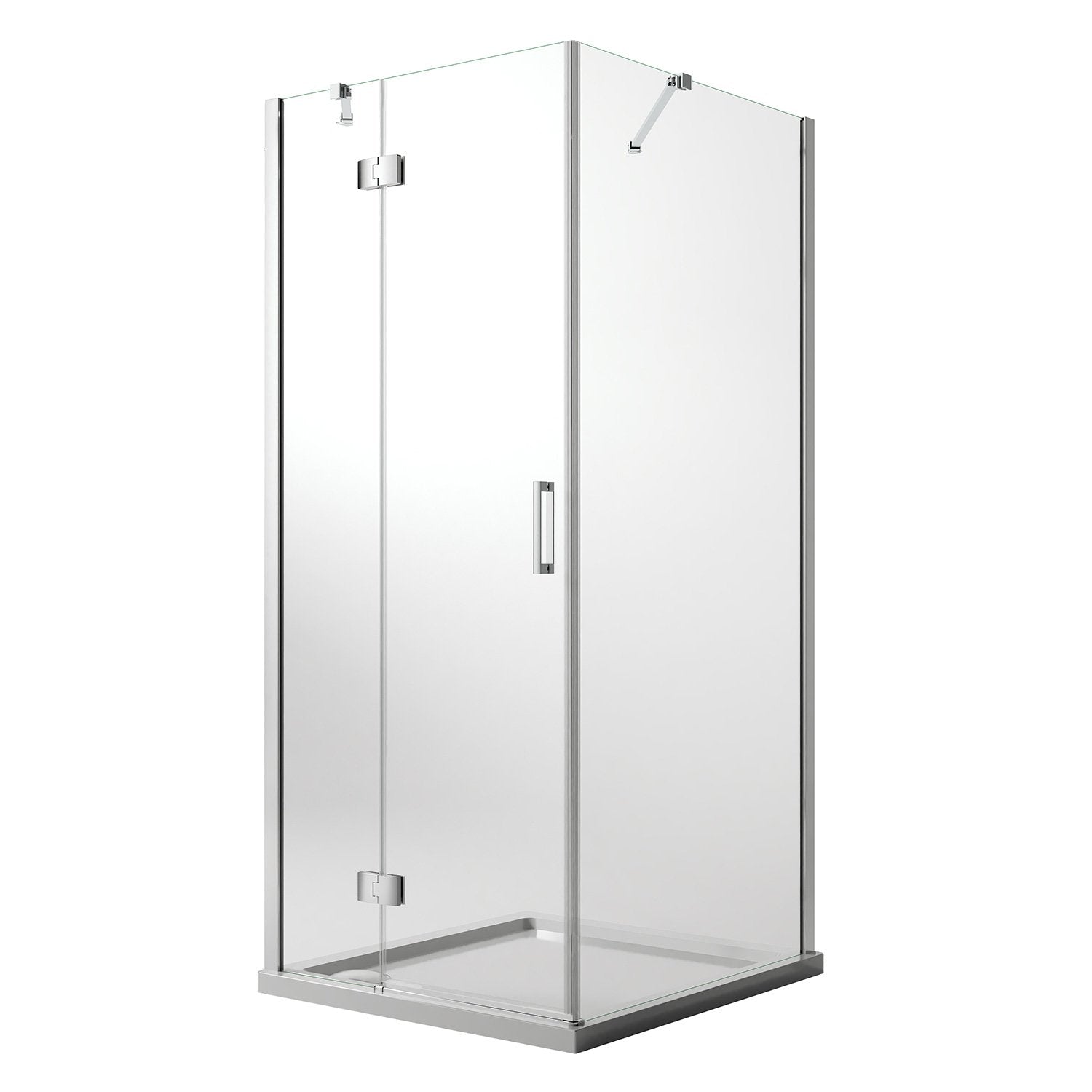 Box Doccia 90x80 CM H190 Trasparente con Easyclean mod. Flip Anta + Fisso