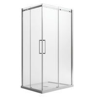 Box Doccia Quadrato 90x90CM H200 Vetro Trasparente 8mm Quadrata con EasyClean mod. Prime Corner