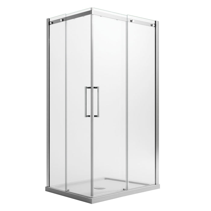 Box Doccia Rettangolare 100x120CM H200 Vetro Trasparente 8mm Destra con EasyClean mod. Prime Corner