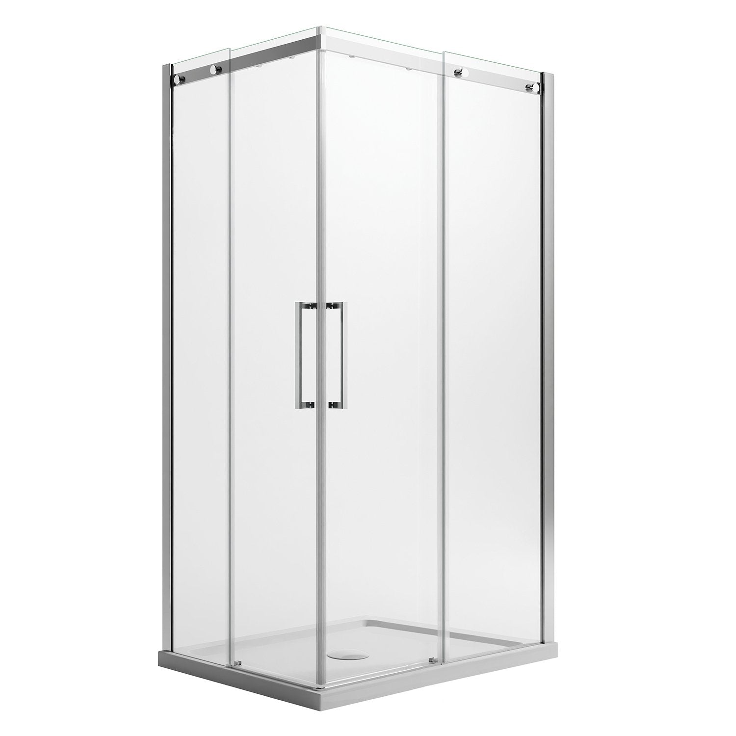 Box Doccia Quadrato 80x80CM H200 Vetro Trasparente 8mm Quadrata con EasyClean mod. Prime Corner