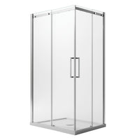 Box Doccia Rettangolare 80x100CM H200 Vetro Trasparente 8mm Sinistra con EasyClean mod. Prime Corner