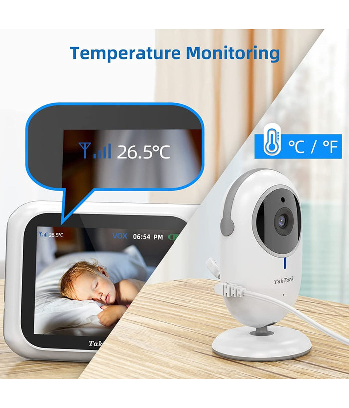 Baby Monitor Video Digitale Wireless Q-sx905 Monitor Lcd Da 4.3" Bidirezionale         