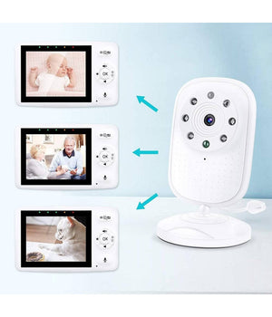 Baby Monitor Videocamera Schermo 3.5" Wireless Con Fotocamera Visione Notturna         