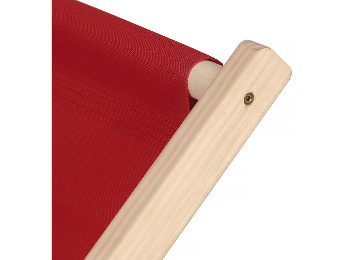 Set di 2 sedie a sdraio in legno "Chilienne" - 107 x 56,5 x 81 cm - Rosso