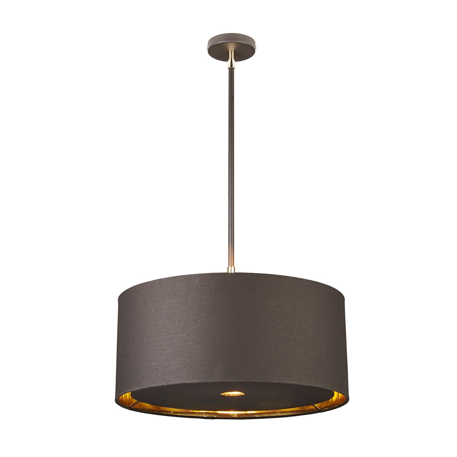 Sospensione Contemporanea Balance Acciaio Marrone Ottone Lucido 1 Luce E27