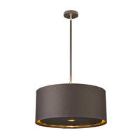 Sospensione Contemporanea Balance Acciaio Marrone Ottone Lucido 1 Luce E27