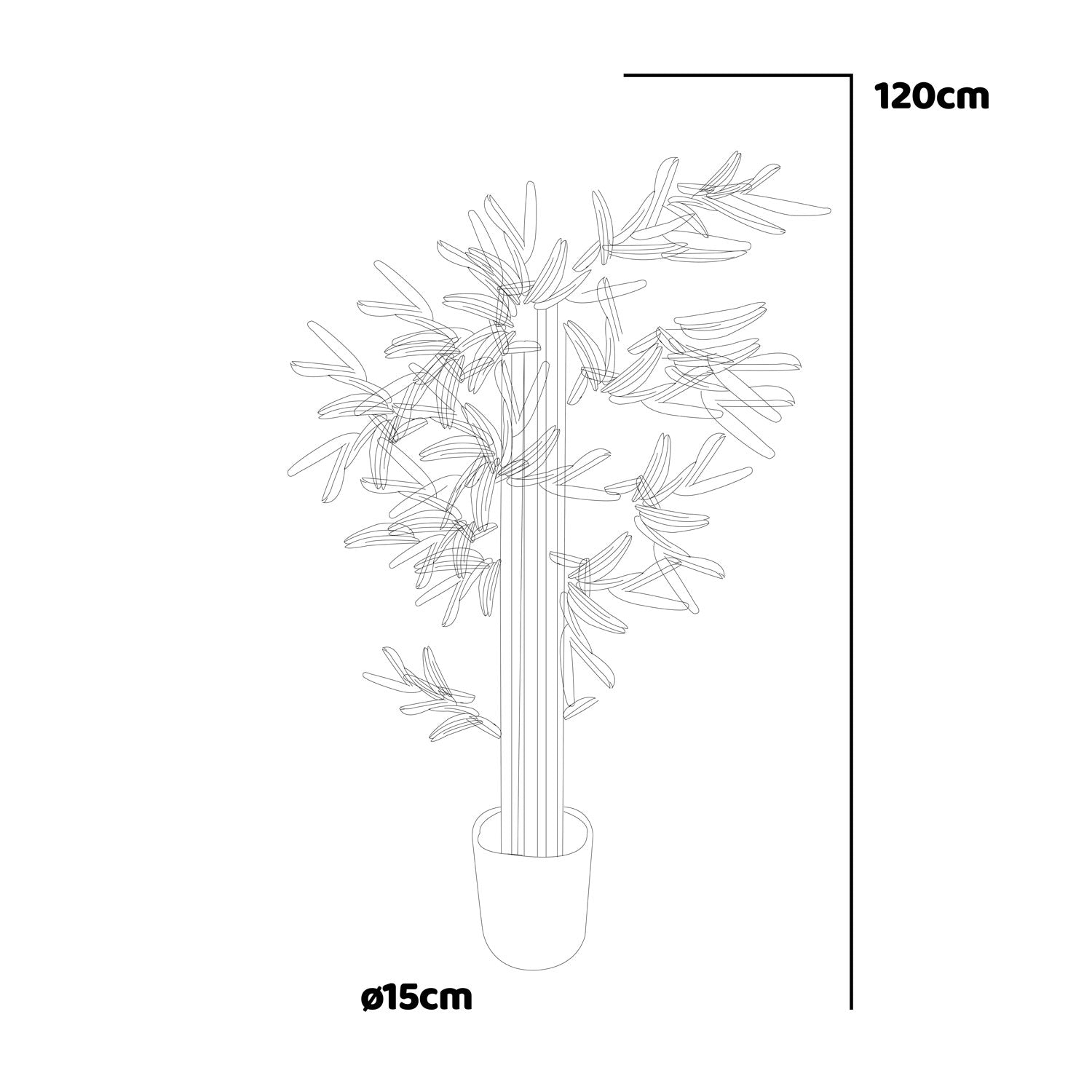 Bamboo - Pianta Artificiale in vaso H120 cm