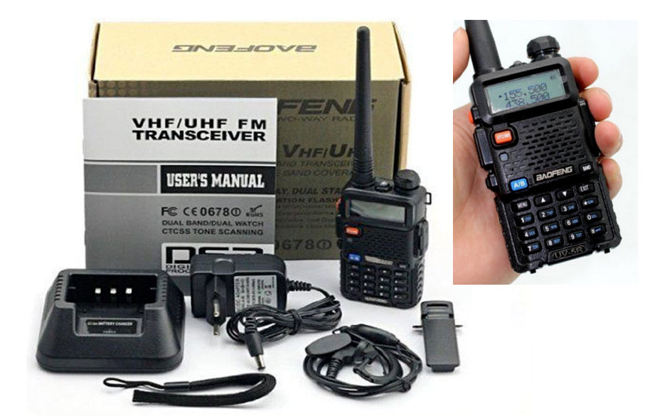 BAOFENG UV-5R   RICETRASMITTENTE 5W VHF/UHF DUAL BAND RADIO 136-174 400-520 MHz - Tech-It