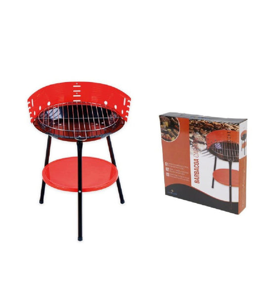 Barbecue A Carbone Carbonella Bbq Grill Metallo Con Paravento Griglia 36x53.5cm         