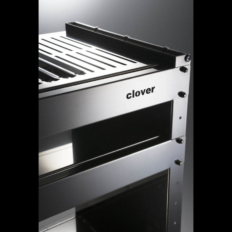 BARBECUE A CARBONE CON RUOTE, STRUTTURA E GRIGLIA IN ACCIAIO INOX, 59 X 40,50 X 82 CM. CLOVER